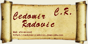 Čedomir Radović vizit kartica